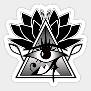 Eye of Horus (b&w) Sticker